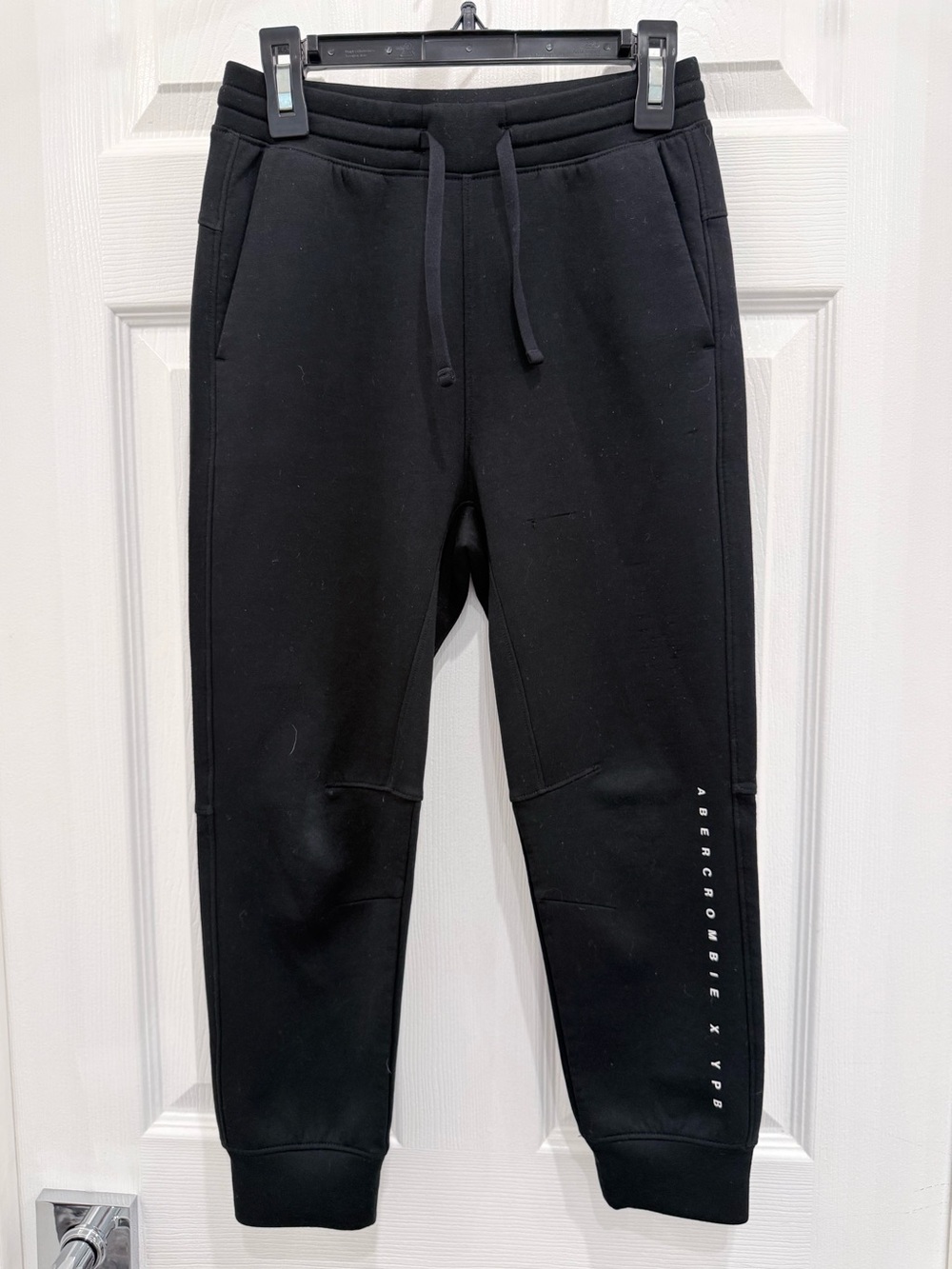 abercrombie kids Black Slim Tapered Jogger Sweatpants
